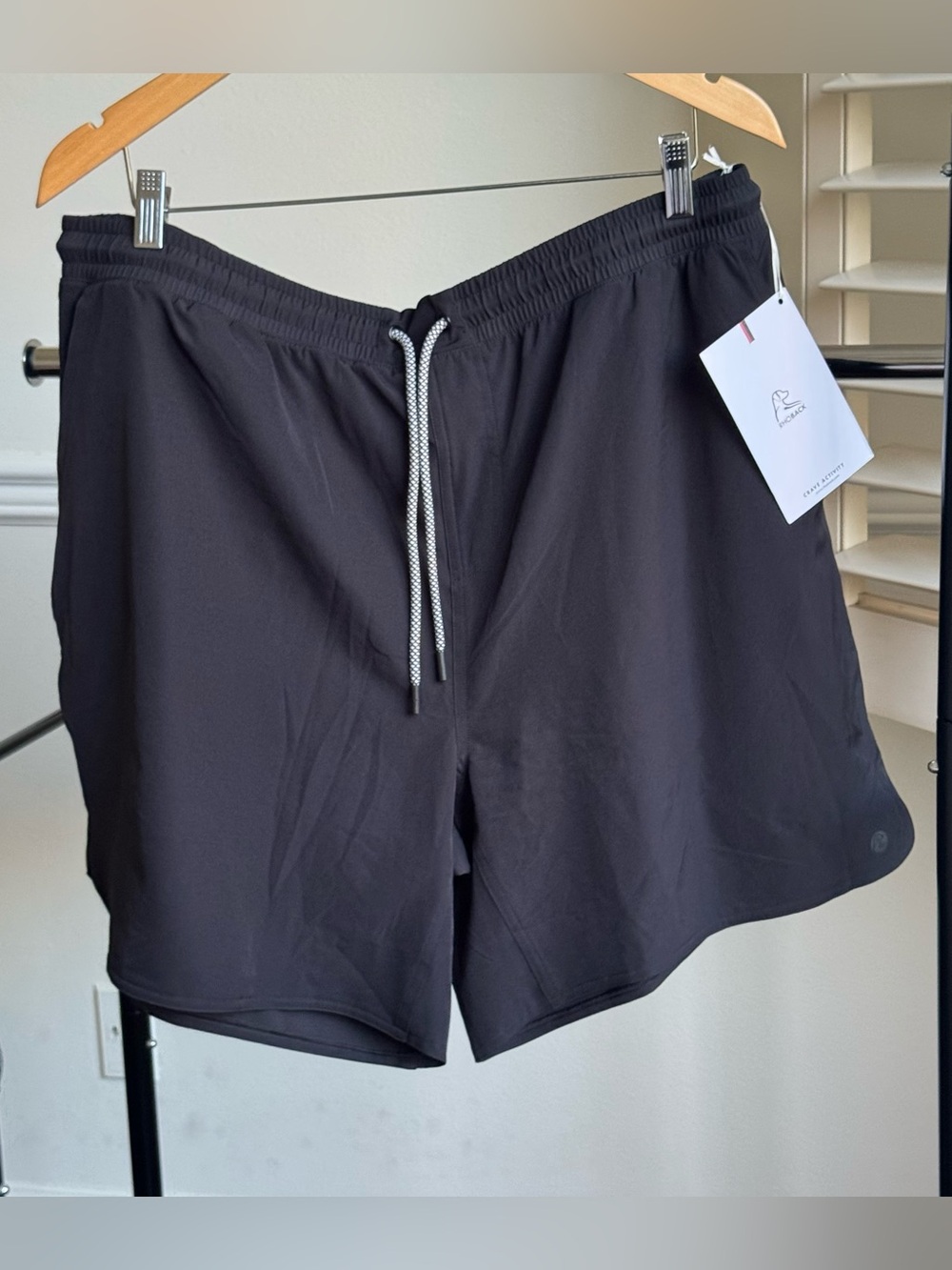 Rhoback Grit Gym Short with Adjustable Waist Lined Midnight Black 3XL NWT